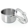 Kookgerei Chantal Ongecoat, Inductie 21 | Inductie 21 Stalen Steelpan Met Schenktuit En Zeef (2,5 Qt.)